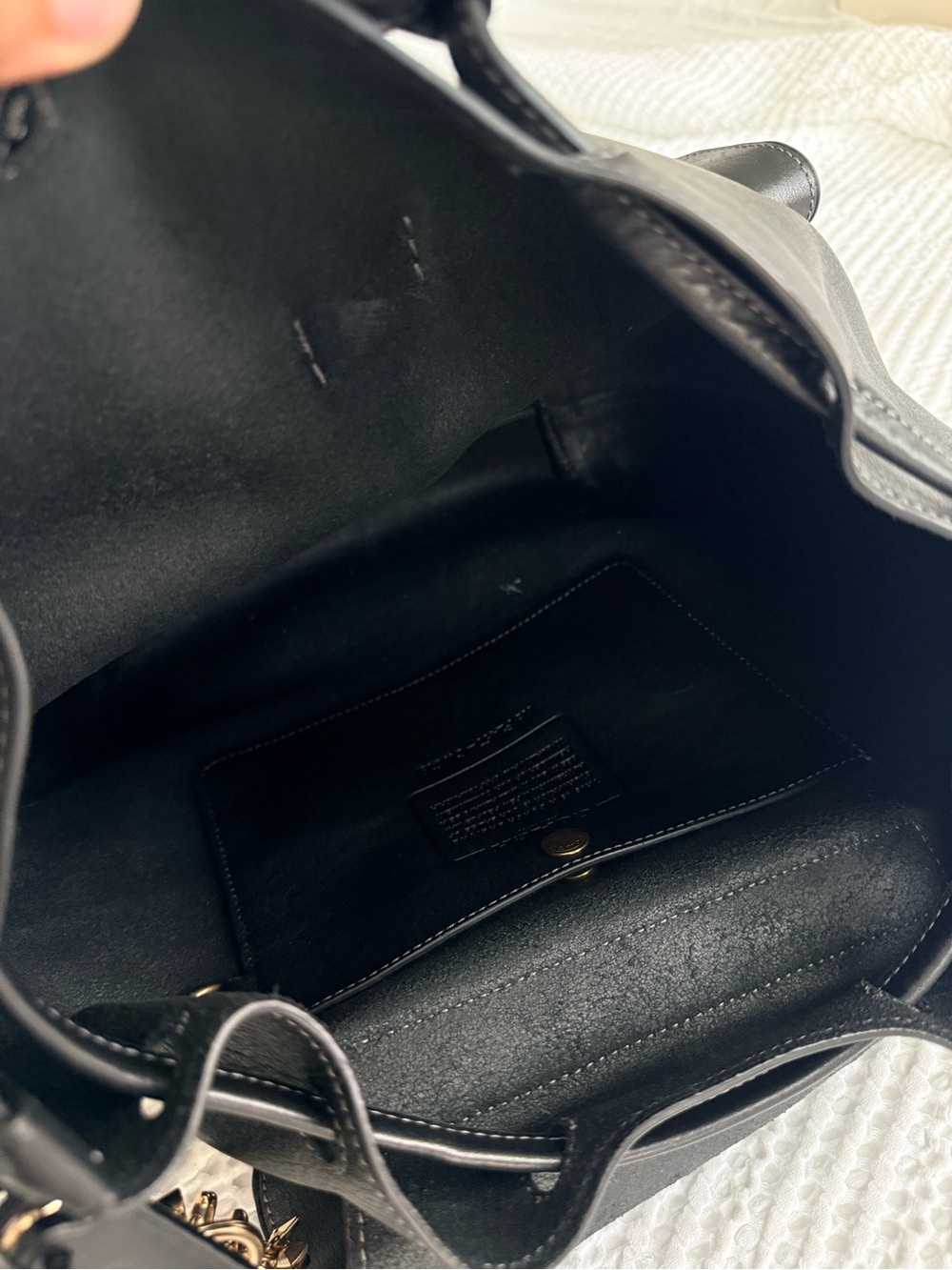 Coach Crosby 28 Black Leather Pocket Backpack - Picture 9 of 9